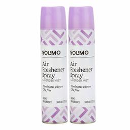 Amazon Brand - Solimo Home Air Freshener Spray, 300 ml - Lavender Mist (Pack of 2)