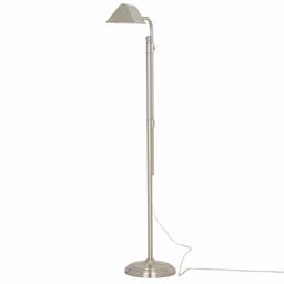 Amazon Brand – Ravenna Home Metal Adjustable Living Room Standing Pharmacy Floor Lamp With LED Light Bulb - 49.75 - 62 Inches, Brushed Nickel