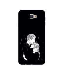 Amazon Brand - Solimo Designer Couples Standing in Rain 3D Printed Hard Back Case Mobile Cover for Samsung Galaxy J5 Prime