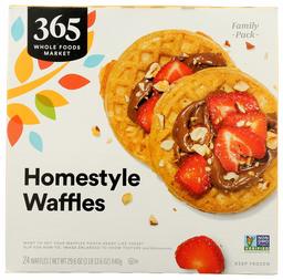 365 Everyday Value, Homestyle Waffles, Family Pack, 24 ct, (Frozen)