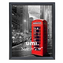 UMI. Essentials Cadre pour Photos et Affiches de 28 x 36 cm, posable et fixable au Mur, Noir