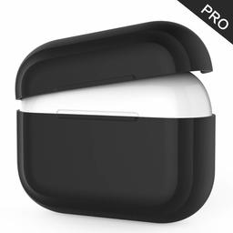 UMI. AirPods Pro Case Silicone Protective Cover Case (LED Visible) Compatible with Apple AirPods Pro 2019 (Black)