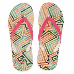 ELISE Women's Pink Flip-Flops-5 UK (38 EU) (6 US) (EHS20-001)