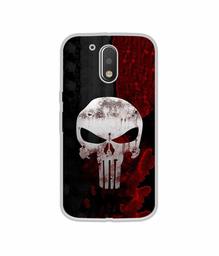 Amazon Brand - Solimo Designer Punisher Skull UV Printed Soft Back Case Mobile Cover for Motorola Moto G4 Plus