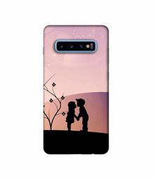 Amazon Brand - Solimo Designer Kiss-ing Couple 3D Printed Hard Back Case Mobile Cover for Samsung Galaxy S10 Plus