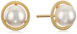 Amazon Collection10k Gold Made with Swarovski Birthstone June Stud Earrings