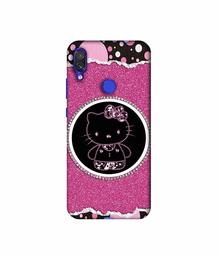 Amazon Brand - Solimo Designer Kitty with Glitter 3D Printed Hard Back Case Mobile Cover for Xiaomi Redmi Note 7