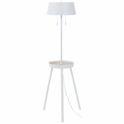 Amazon Brand – Rivet Modern Shelving/Storage Space Floor Lamp with USB and Bulb, 59