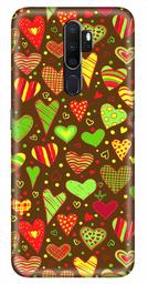 Amazon Brand - Solimo Designer Heart Pattern Design 3D Printed Hard Back Case Mobile Cover for Oppo A5 (2020)