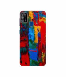 Amazon Brand - Solimo Designer Multicolor Brush Texture on Wall 3D Printed Hard Back Case Mobile Cover for Samsung Galaxy M31