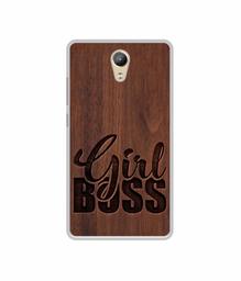 Amazon Brand - Solimo Designer Girl Boss On Wood UV Printed Soft Back Case Mobile Cover for Lenovo Phab 2