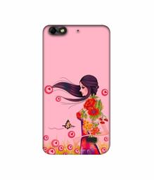 Amazon Brand - Solimo Designer Lady Vector Pattern 3D Printed Hard Back Case Mobile Cover for Huawei Honor 4C