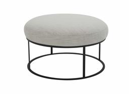 Amazon Brand – Rivet Revere Round Upholstered Iron-Framed Ottoman, 30.3