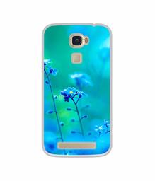 Amazon Brand - Solimo Designer Blue Flower UV Printed Soft Back Case Mobile Cover for Lyf Water 9