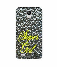 Amazon Brand - Solimo Designer Super Girl On Foil 3D Printed Hard Back Case Mobile Cover for Vivo Y21L