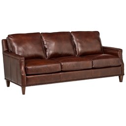 Amazon Brand – Stone & Beam Marin Leather Studded Sofa, 87