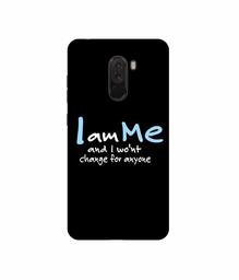 Amazon Brand - Solimo Designer Quotes 3D Printed Hard Back Case Mobile Cover for Poco F1