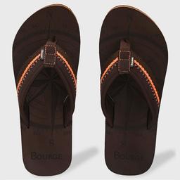 Bourge Men's Canton-9 Brown Flip Flops-8 UK (42 EU) (9 US) (Canton-9-08)