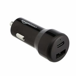 AmazonBasics USB C 15W and 12W USB A Car Charger