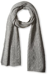 Thirty Five Kent Men's Cashmere Three Cable Scarf, Smog