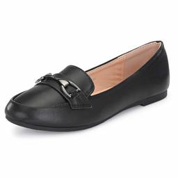 Flavia Women's Black Ballet Flats-5 UK (37 EU) (6 US) (FK/WQ0016/BLK)