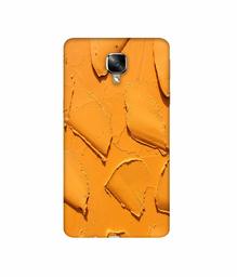 Amazon Brand - Solimo Designer Yellow Texture Wall 3D Printed Hard Back Case Mobile Cover for OnePlus 3 / OnePlus 3T