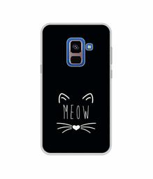 Amazon Brand - Solimo Designer Meow UV Printed Soft Back Case Mobile Cover for Samsung Galaxy A8 Plus (2018)