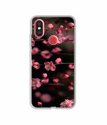 Amazon Brand - Solimo Designer Pink Flowers UV Printed Soft Back Case Mobile Cover for Mi A2