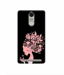 Amazon Brand - Solimo Designer Pink Color Lady Vector 3D Printed Hard Back Case Mobile Cover for Lenovo K5 Note