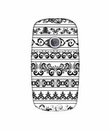 Amazon Brand - Solimo Designer Black Multi Patterns 3D Printed Hard Back Case Mobile Cover for Nokia 3310