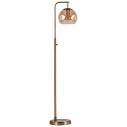 Rivet Hudson Mid-century Laiton Lampadaire, lampe de table Lampe à pied Laiton aspect ancien