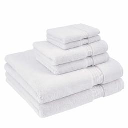 AmazonBasics Luxury Performance Towel Set - 6-Piece Set