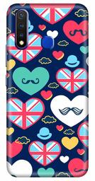 Amazon Brand - Solimo Designer Cute Love Blue Design 3D Printed Hard Back Case Mobile Cover for Vivo Y19 / Vivo U20