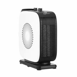 AmazonBasics Générateur d’air chaud oscillant, portatif, fin, 2 vitesses, 1 500 W