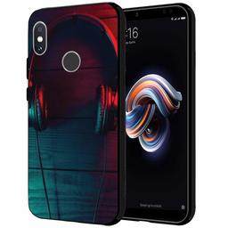 Amazon Brand - Solimo Designer Music Headphone Printed Hard Back Case Mobile Cover for Redmi Note 5 Pro