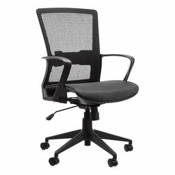 AmazonBasics Mid-Back Mesh Chair, with Contoured Mesh Seat for Extra Breathability - Black