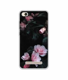 Amazon Brand - Solimo Designer Dark Flowers Photography UV Printed Soft Back Case Mobile Cover for Mi Redmi 4A