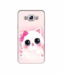 Amazon Brand - Solimo Designer Babby Kitty 3D Printed Hard Back Case Mobile Cover for Samsung Galaxy E7