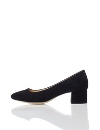 find. Amazon Brand Women’s Ballerinas Leather Block Heel Black (Black) US 8.5