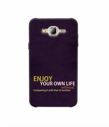 Amazon Brand - Solimo Designer Enjoy Your Life 3D Printed Hard Back Case Mobile Cover for Samsung Galaxy J2 (2016)