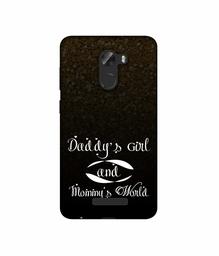 Amazon Brand - Solimo Designer Daddy's Girl and Mummy World 3D Printed Hard Back Case Mobile Cover for Gionee A1 Lite