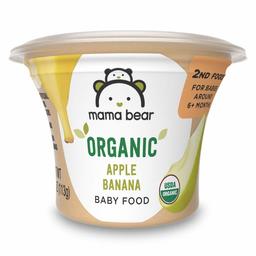 Amazon Brand - Mama Bear Organic Baby Food, Apple Banana, 4 Ounce Tub, Pack of 12