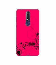 Amazon Brand - Solimo Designer Black Pattern on Pink 3D Printed Hard Back Case Mobile Cover for Nokia 3.1 Plus