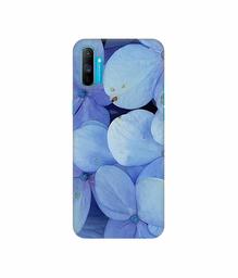 Amazon Brand - Solimo Designer Light Blue Flower Photography 3D Printed Hard Back Case Mobile Cover for Realme C3