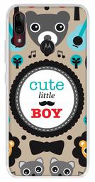 Amazon Brand - Solimo Designer Multicolor Cute Little Boy Grey Pattern Printed Soft Back Case Mobile Cover for Motorola Moto E6s / Motorola Moto E6 Plus