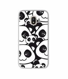 Amazon Brand - Solimo Designer Panda Texture UV Printed Soft Back Case Mobile Cover for Samsung Galaxy J4