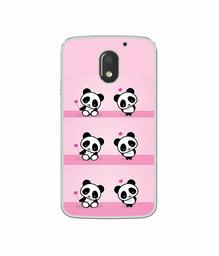 Amazon Brand - Solimo Designer Panda Pattern UV Printed Soft Back Case Mobile Cover for Motorola Moto E3 Power