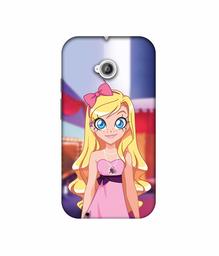 Amazon Brand - Solimo Designer Small Princess Vector 3D Printed Hard Back Case Mobile Cover for Motorola Moto E 2nd Generation