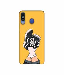 Amazon Brand - Solimo Designer Boy Shoes Pattern 3D Printed Hard Back Case Mobile Cover for Samsung Galaxy M21