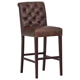 Amazon Brand – Stone & Beam Carson Tufted Leather Kitchen Counter Bar Stool, 45